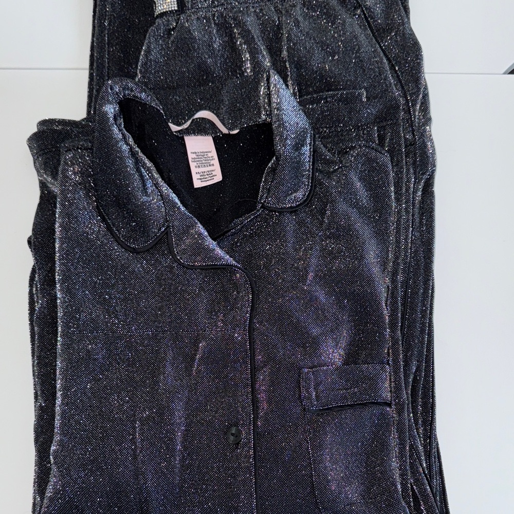 Victoria's Secret Black Sparkle Pajama set - Picture 3 of 5